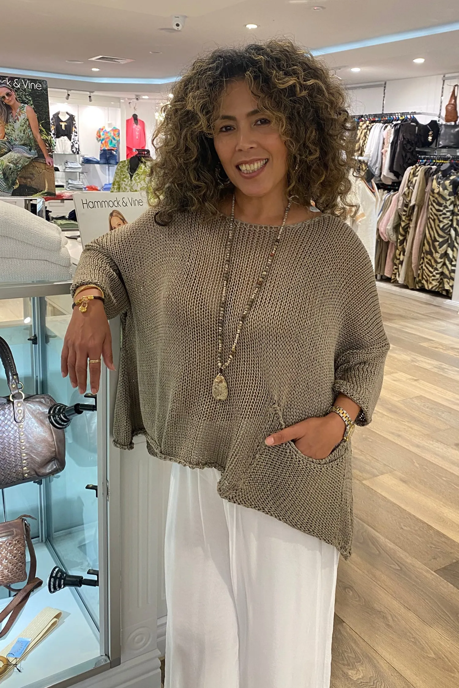 Sofia Pocket Knit - Fawn - CG20 Jumpers & Knitwear