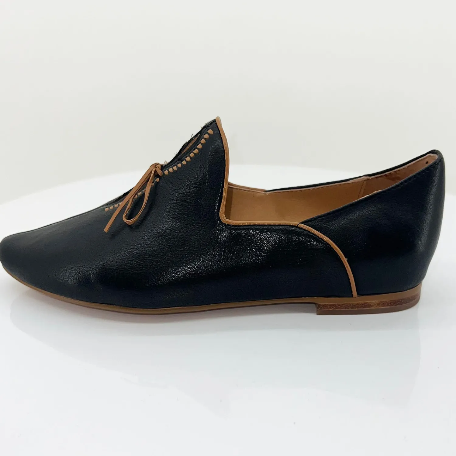 Clearance Sommer Flats - Black & Tan - TE12 Flats