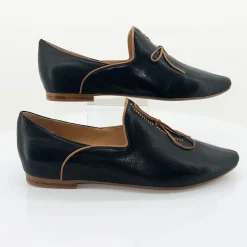 Clearance Sommer Flats - Black & Tan - TE12 Flats