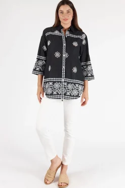 Clearance St Lucia Shirt - Black - LS11 Shirts & Tops