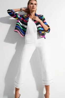 Online Straight Crop Pull-On Jeans - White - JR47 Ladies Pants