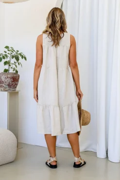 Strati Dress - Sand - FA33 Linen Lovers|Dresses