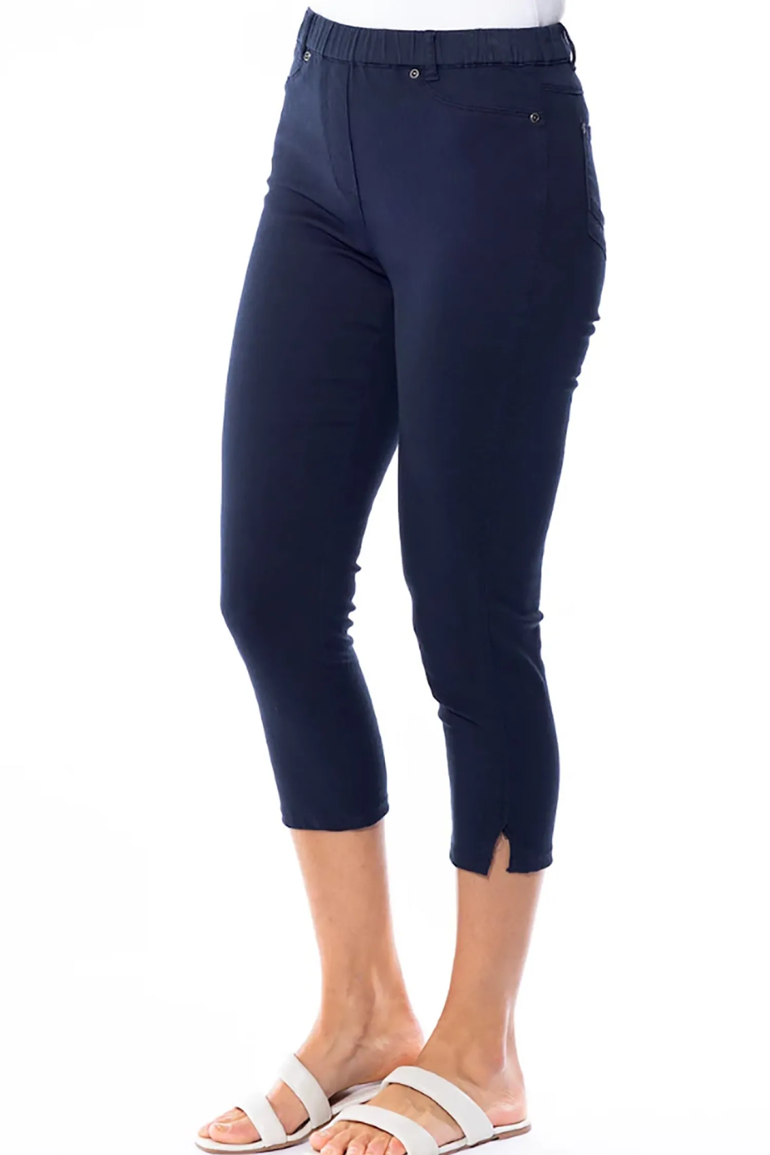 New Stretch Capri Jeggings - Navy - CL2 Ladies Pants