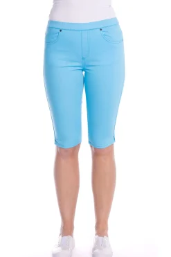 Best Stretch Pull On Jean Short - Ocean - CL4 Shorts