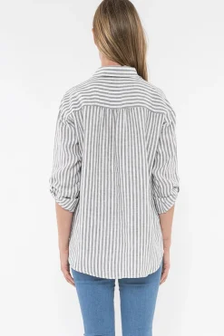 Discount Stripe Linen Shirt | Thyme | JP2 Linen Lovers|Shirts & Tops