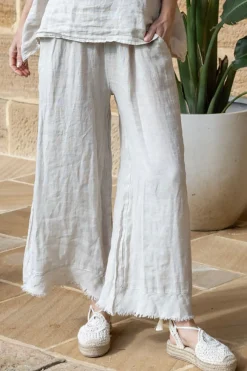 Hot Tara Linen Pant - Sand - IC17 Linen Lovers|Ladies Pants