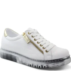 Online Tatter Leather Sneaker - White/Gold - RS3 Sneakers