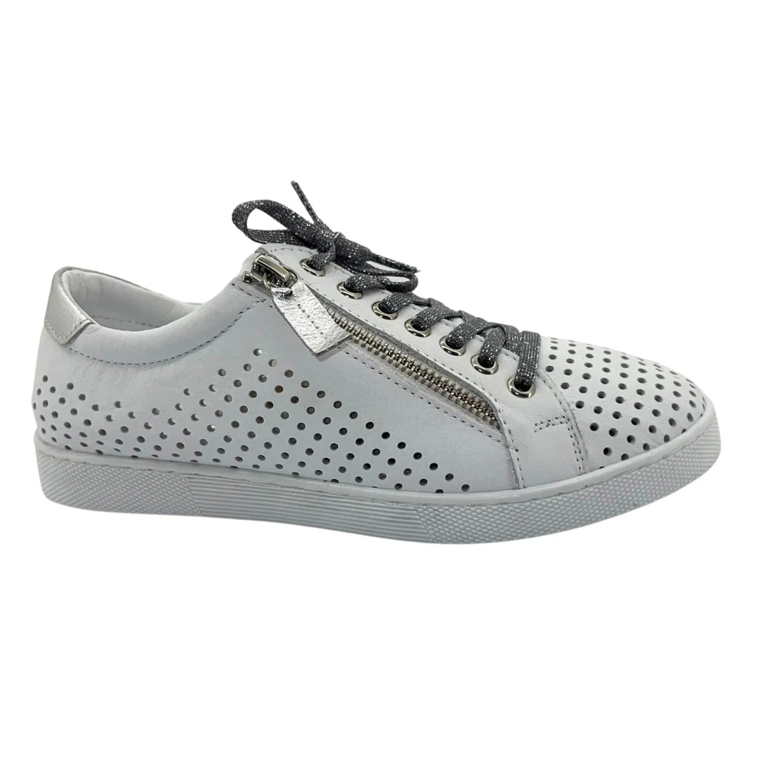 Online Temple Sneaker | White & Silver | RS31 Casual Shoes