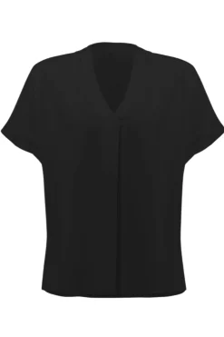 New Textured Straight Top - Black - JR66 Shirts & Tops