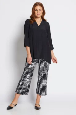 Online Ticket 7/8 Culotte Pant - Black Stark - PH14 Ladies Pants