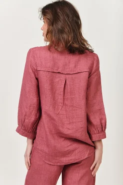 Discount Tilda Shirt - Rhubarb - OJ35 Linen Lovers|Shirts & Tops