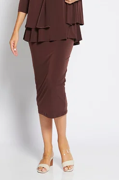 Hot Tina Midi Skirt - Chocolate - PH42 Skirts