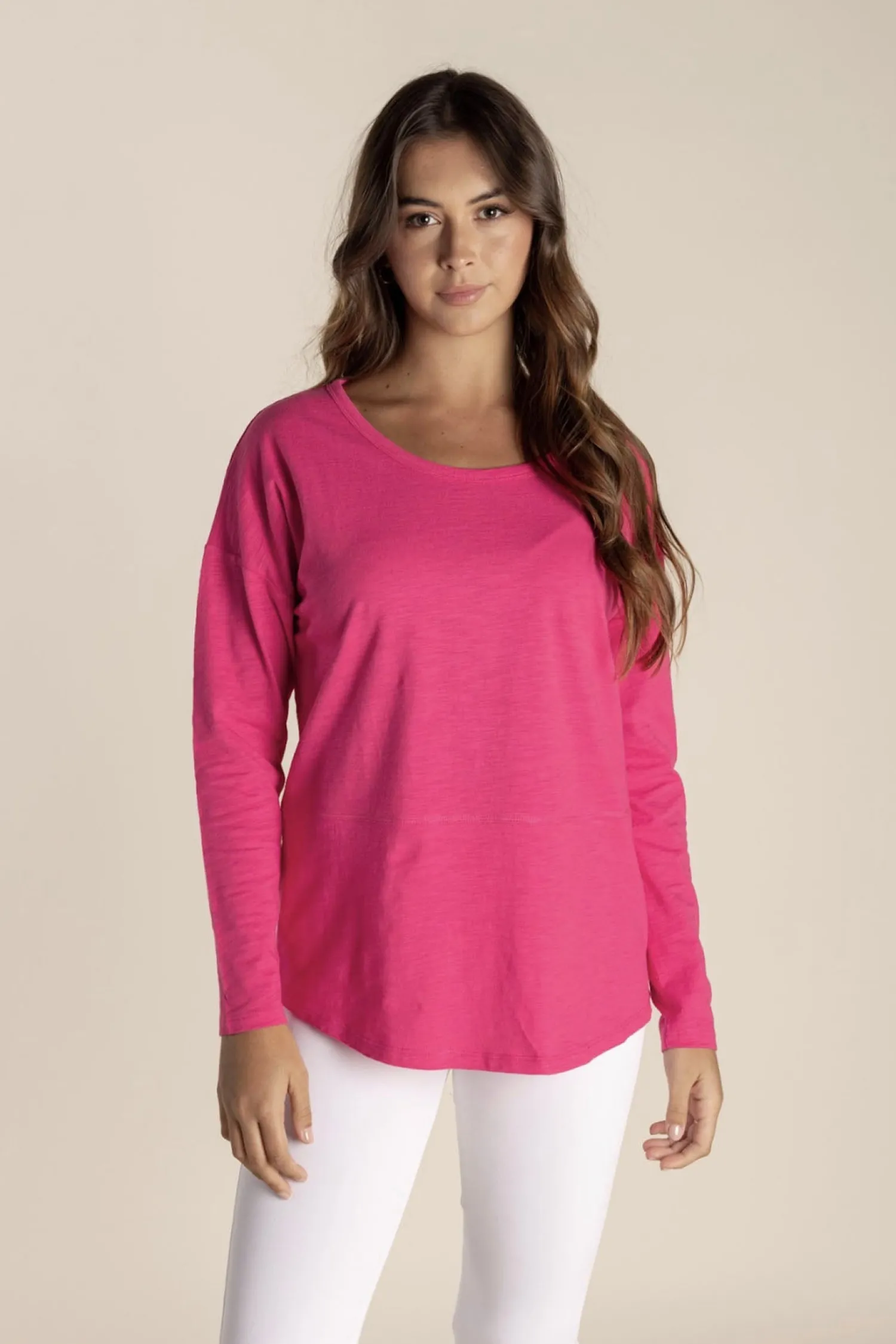 Sale Tommy Long Sleeve Tee - Raspberry - TT16 Shirts & Tops