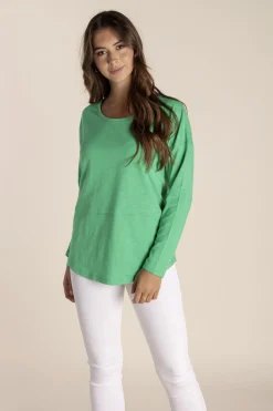 New Tommy Long Sleeve Tee - Sea Green - TT16 Shirts & Tops