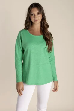 New Tommy Long Sleeve Tee - Sea Green - TT16 Shirts & Tops