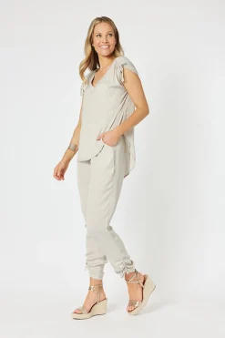 Discount Traveller Luxe Side tie Pant - Champagne - HV3 Ladies Pants