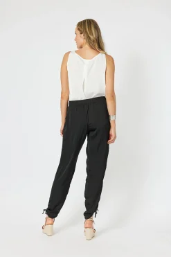 Discount Traveller Luxe Side tie Pant - Black - HV3 Ladies Pants