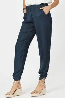 Best Traveller Luxe Side tie Pant - Navy - HV3 Ladies Pants