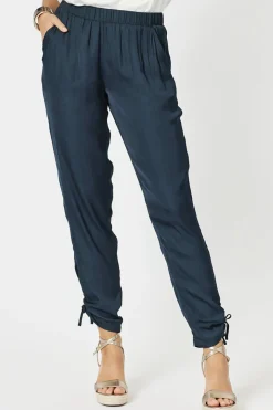 Best Traveller Luxe Side tie Pant - Navy - HV3 Ladies Pants