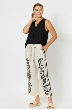 Hot Vine Pant - Cream - HV22 Linen Lovers|Ladies Pants