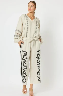 Hot Vine Pant - Cream - HV22 Linen Lovers|Ladies Pants