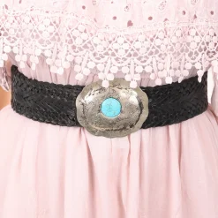 Clearance Western Styled Leather Belt | Black Belts