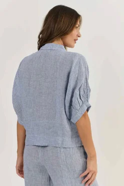 Winona Linen Top - Delta Gauze - OJ20 Shirts & Tops