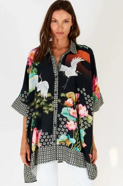 Yoshiko Kaftan - Black -LS2 Shirts & Tops