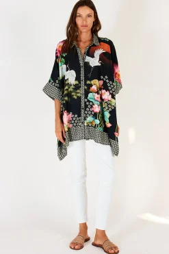 Yoshiko Kaftan - Black -LS2 Shirts & Tops