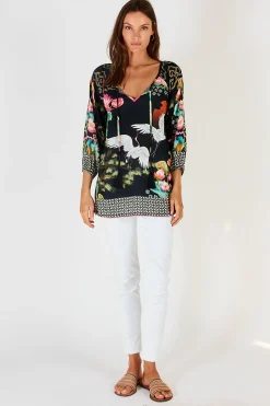 Discount Yoshiko Top - Black - LS5 Shirts & Tops