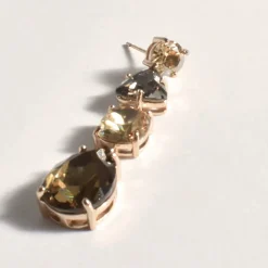 Best Zahra Statement Drop Earrings - Champagne/Choc - AD2 Jewellery
