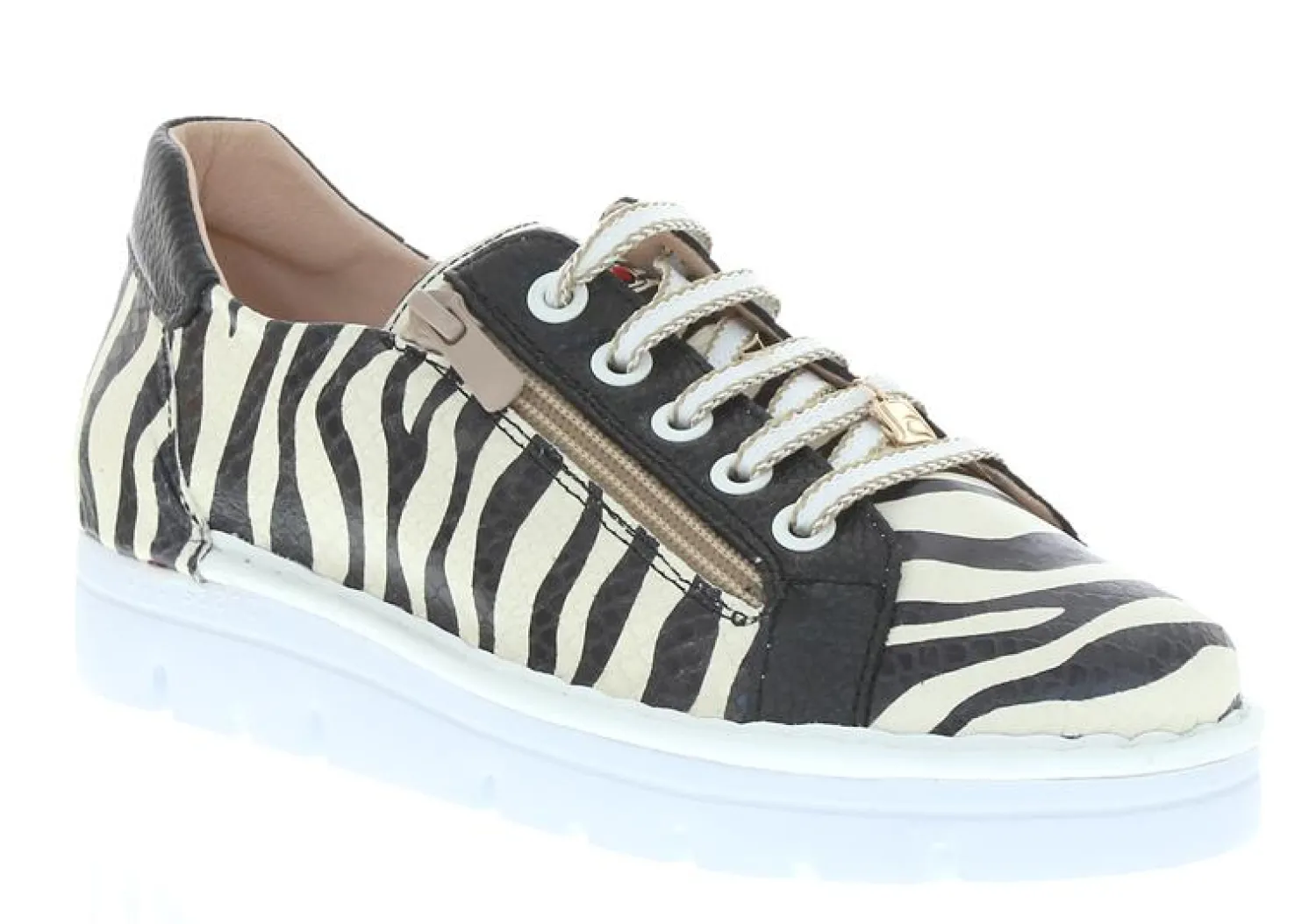 Outlet Zebra Leather Sneaker - Black - Js1 Sneakers
