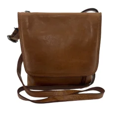 New Zip Front Cross Over Bag - Tan - ML21 Handbags